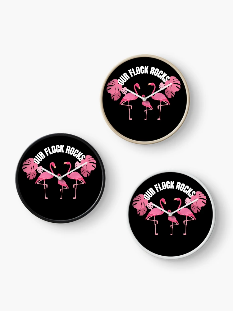 Thumbnail 3 of 4, Clock, Our Flock Rocks designed and sold by Oreo2020 Creations.