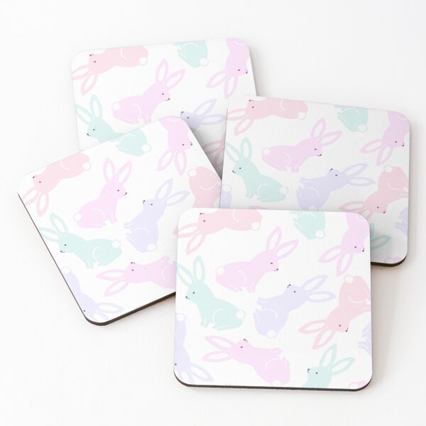 Item preview, Cute Colourful Pastel Bunnies Pattern designed and sold by Lindsay Marie Patterns.