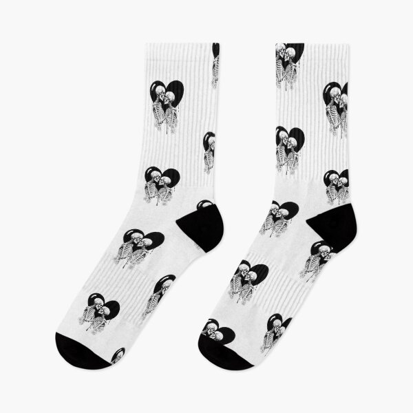 Item preview, Kissing Skeletons Gothic Romantic Skull Art for Halloween & Alternative Style designed and sold by Rosaliartbook.