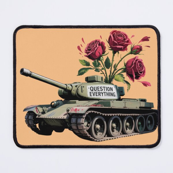 Item preview, Banksy Style Tank Roses - Question Everything designed and sold by 123ks.