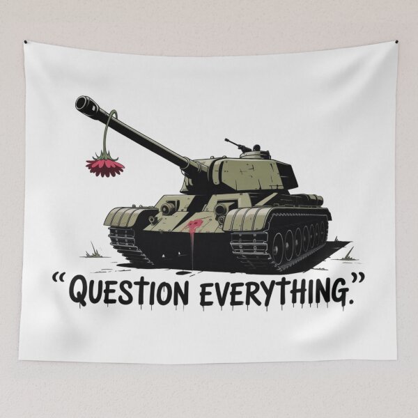 Item preview, Banksy Style Tank - Question Everything designed and sold by 123ks.