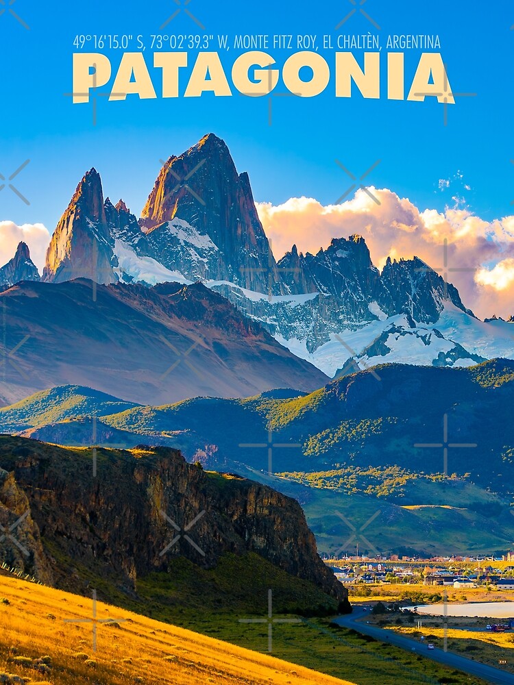 Thumbnail 3 of 3, Poster, Vintage-Style Patagonia Travel Poster designed and sold by travelwitheric.