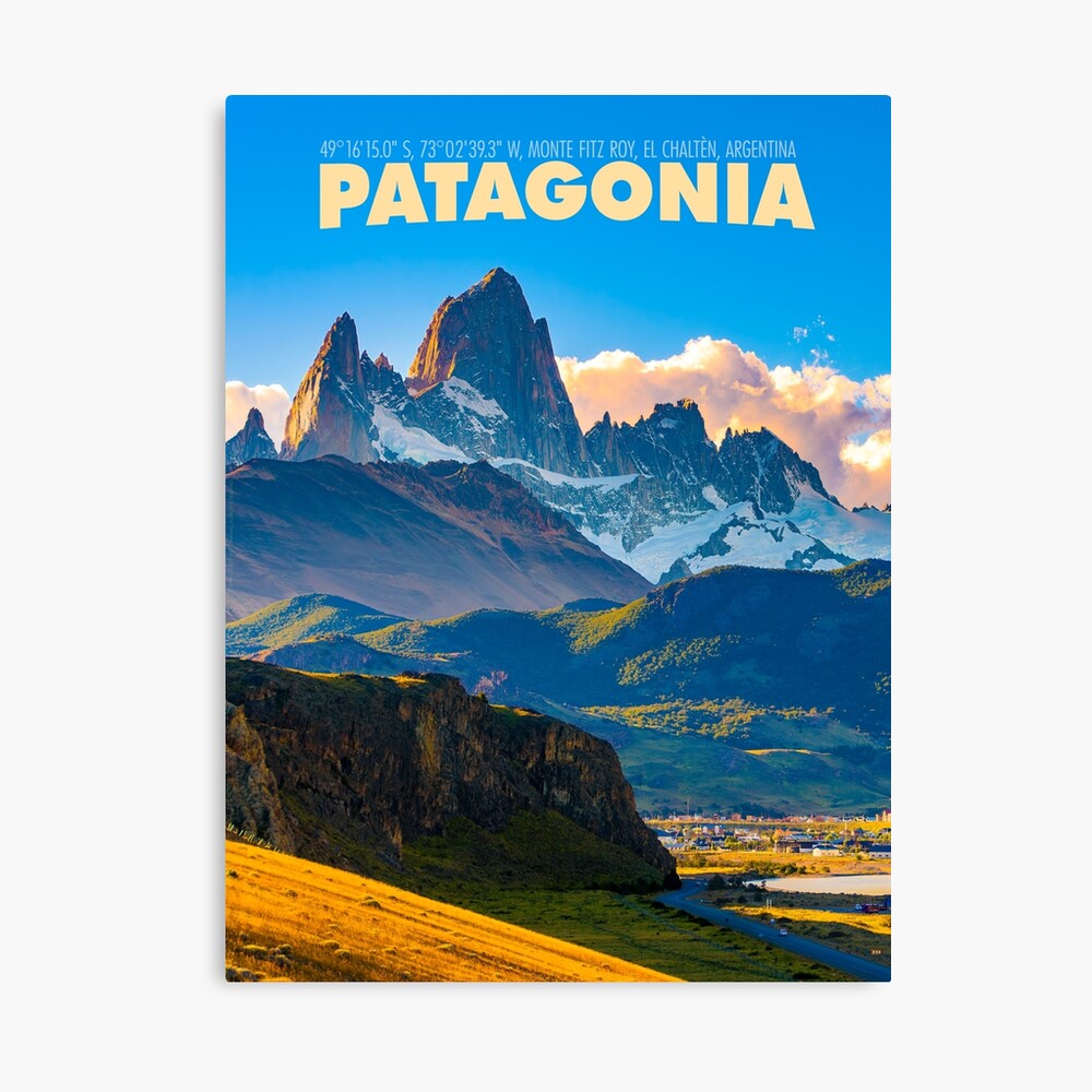 Vintage-Style Patagonia Travel Poster Poster