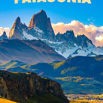 Artwork thumbnail, Vintage-Style Patagonia Travel Poster by travelwitheric