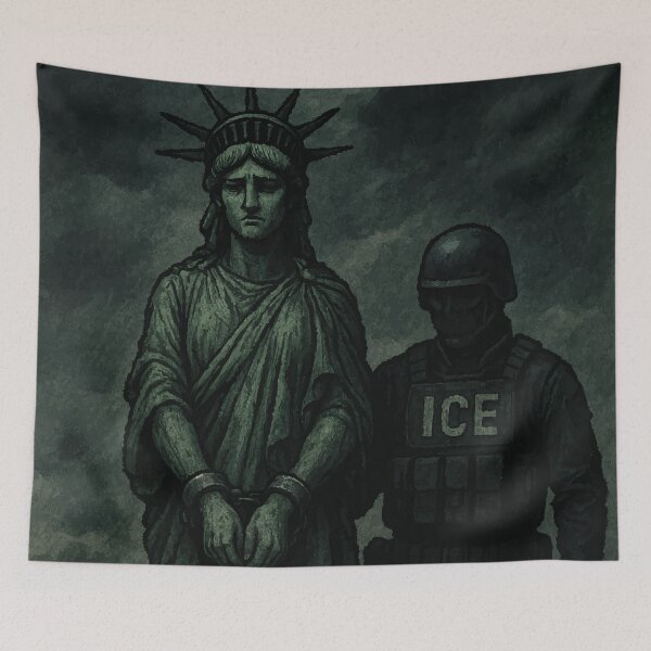 Item preview, Liberty in Chains – The Silent Arrest designed and sold by AbstractAnom.