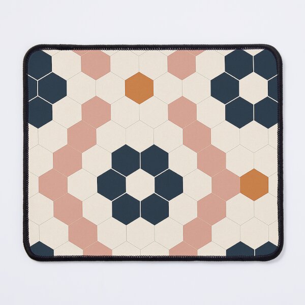 Item preview, Vintage Hex Tile Pattern in Earth Tones designed and sold by weirdfishes123.