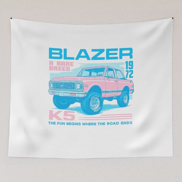 Item preview, 1972 K5 Blazer Off-Road Retro Vibe Art in Pink and Blue T-Shirt designed and sold by TheArtOfCar.