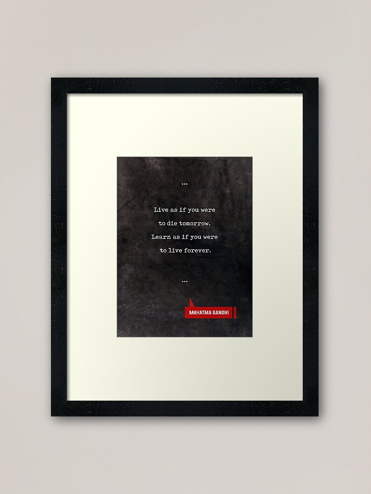 Mahatma Gandhi Quotes Literary Quotes Book Lover Gifts Typewriter Quotes Framed Art Print By Shrijit Redbubble