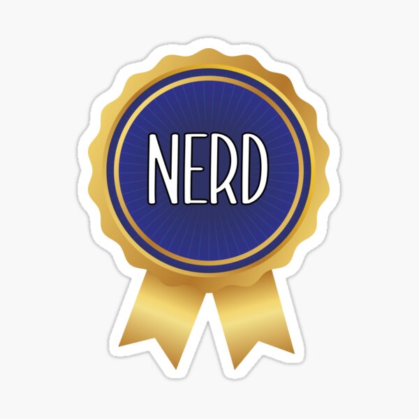 Aperçu de l'œuvre Médaille Nerd Gold et Blue Geek créée et vendue par Jovie-Patch.