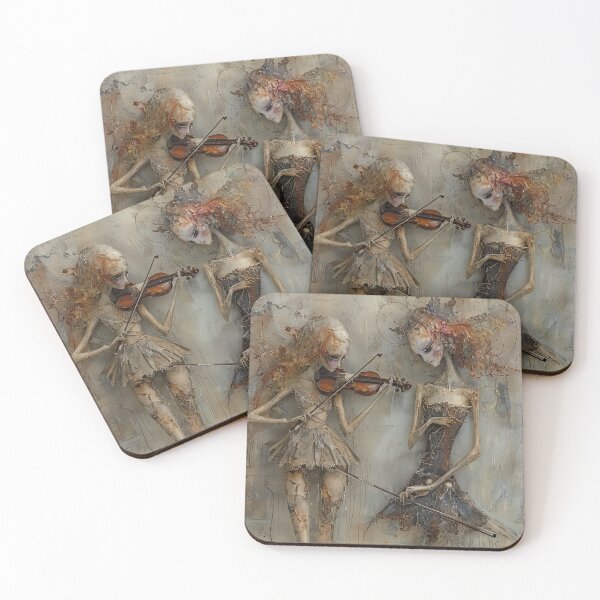 Item preview, Wooden Waltz: Puppet Violinists designed and sold by NeoNebulaArt.