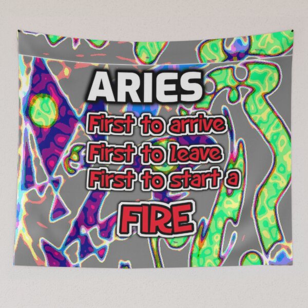 Item preview, Aries first to arrive funny quote green designed and sold by SmashingDeals.
