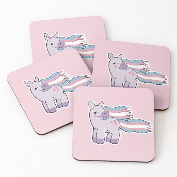 Item preview, LGBTQ Trans flag pony designed and sold by PinklunaticArt.