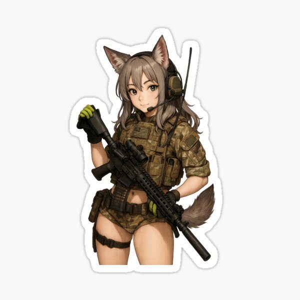 Aperçu de l'œuvre Kemonomimi tactique créée et vendue par RAWLIFEGRAPHIC.