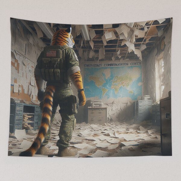 Item preview, Tiger Searches the Now-Abandoned 9-1-1 Emergency Communications Center designed and sold by nikkolaus.