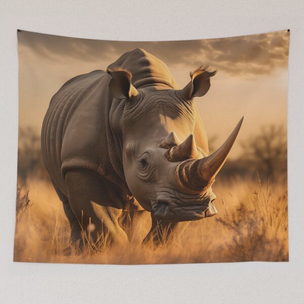 Item preview, Regal Rhino: Majestic Strength Unveiled designed and sold by DrawnThreads.