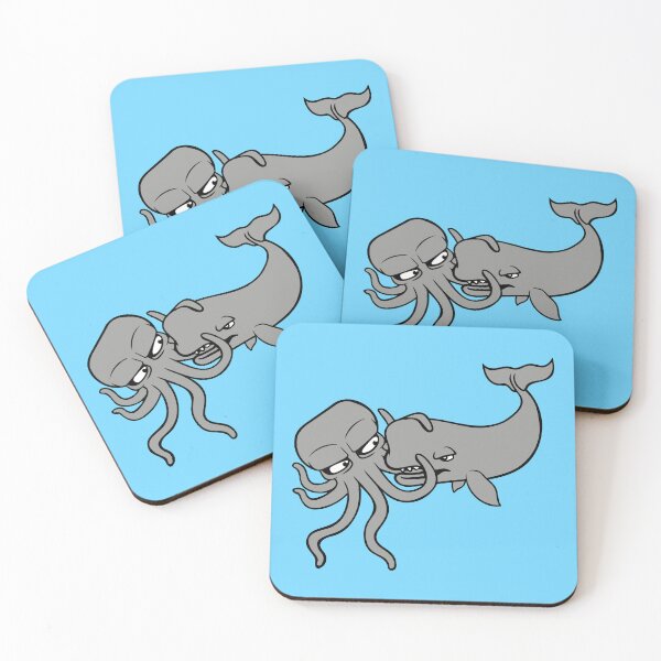 Item preview, Octopus whale fighting deep sea monster spermwhale designed and sold by shirt-o-mat.