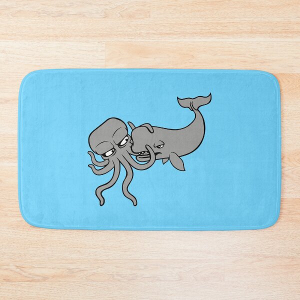 Item preview, Octopus whale fighting deep sea monster spermwhale designed and sold by shirt-o-mat.