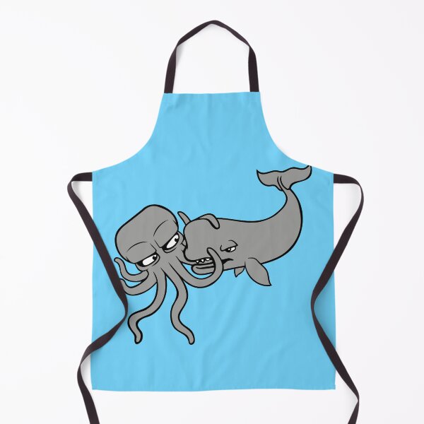 Item preview, Octopus whale fighting deep sea monster spermwhale designed and sold by shirt-o-mat.