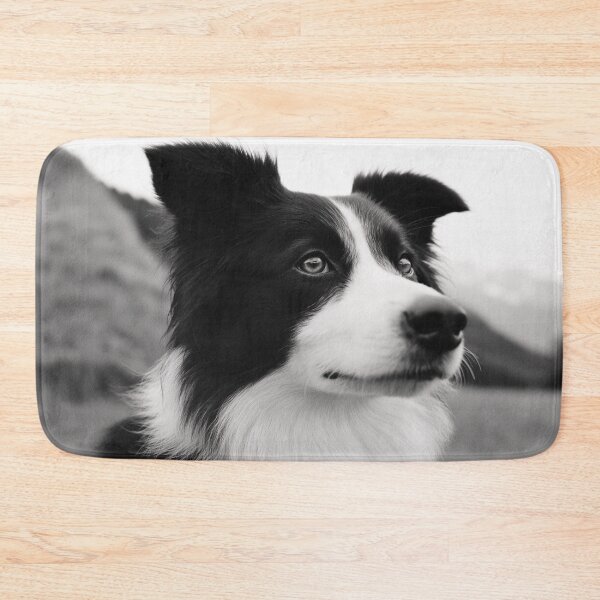 Item preview, Monochrome Black And White Border Collie Dog Portrait designed and sold by TheAnimalZ00.