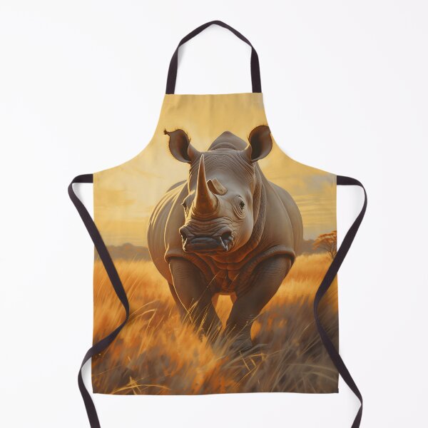 Item preview, Horned Majesty: Rhino in Golden Light designed and sold by DrawnThreads.