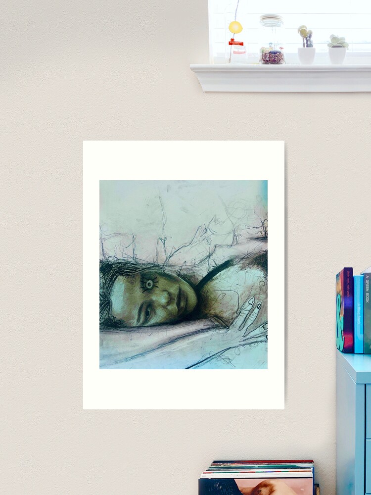 "Beautiful Agony" Cover art by Cal1kath, abstract-realism scribble art Art Print