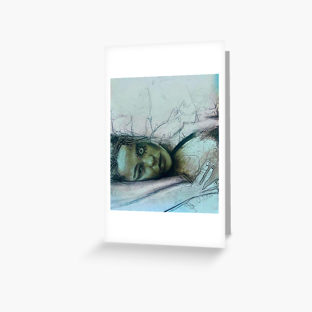 "Beautiful Agony" Cover art by Cal1kath, abstract-realism scribble art Art Print