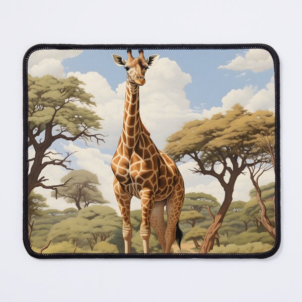 Artikelvorschau, Graceful Giraffe. A Majestic Savannah Symphony entworfen und verkauft von DrawnThreads.