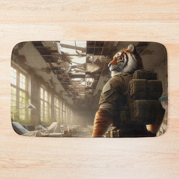 Item preview, Tiger Explores the Abandoned Medical Facility designed and sold by nikkolaus.