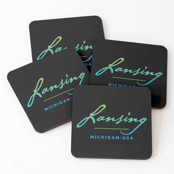 Item preview, Lansing Michigan Typographic Design designed and sold by Futurebeachbum.