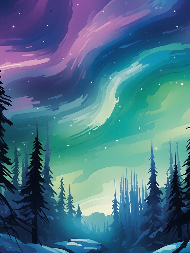 Imagen 4 de 4, Funda de Samsung Galaxy con la obra Aurora Borealis Symphony, diseñada y vendida por DrawnThreads.
