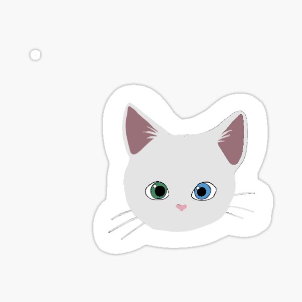 Item preview, white cat (odd eyed) designed and sold by findyourcat59.