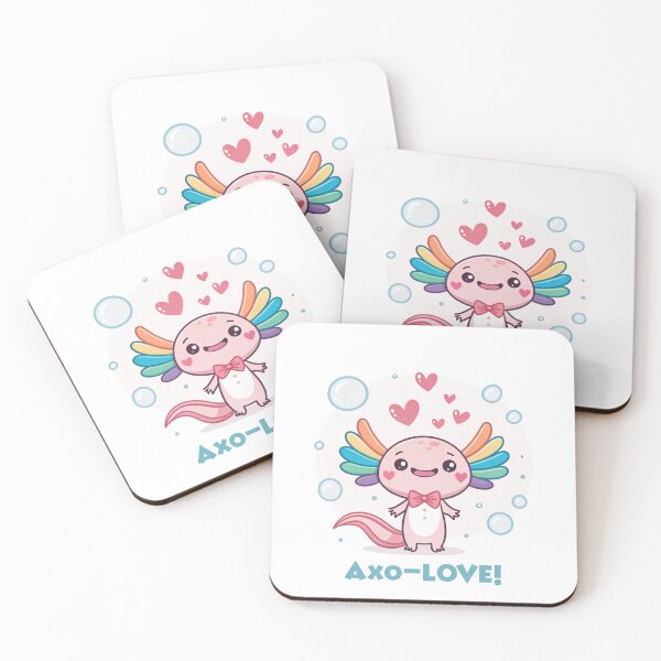 Item preview, Cute Axolotl "Axo-LOVE!" Rainbow Pride Design designed and sold by asliberry.