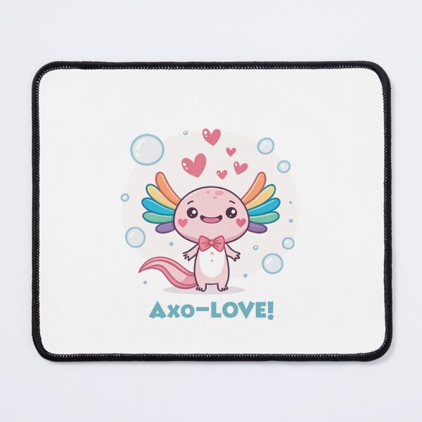 Item preview, Cute Axolotl "Axo-LOVE!" Rainbow Pride Design designed and sold by asliberry.