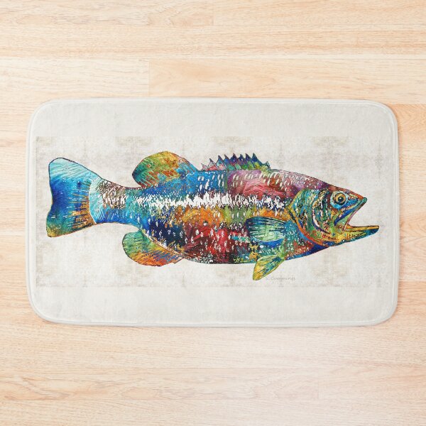Item preview, Colorful Large Mouth Bass Fish designed and sold by Sharon Cummings Art.