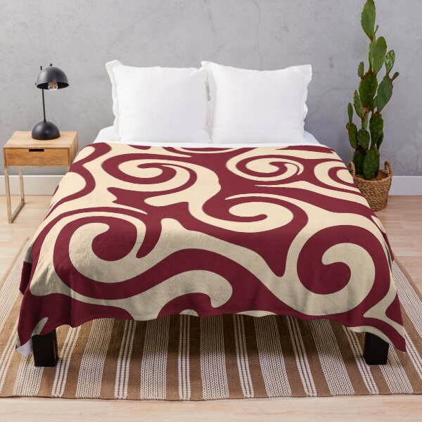 Item preview, Crimson and Cream Swirls Pattern designed and sold by Owcomm.