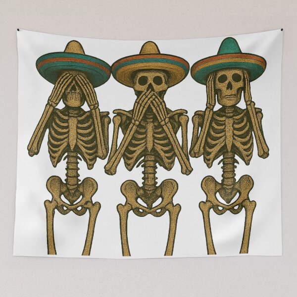 Item preview, Mariachi Band Skeleton designed and sold by Kunst-Shirt.