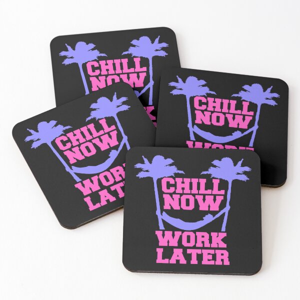 Item preview, Chill Now Work Later Hammock Working Sleeping Text designed and sold by shirt-o-mat.