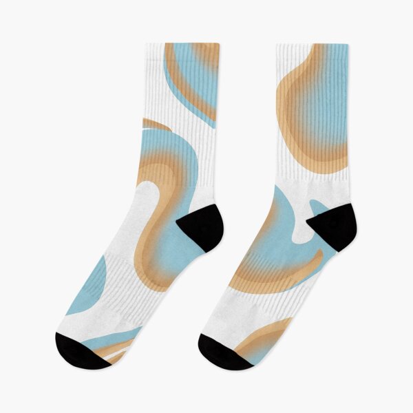 Item preview, Soft Blue and Tan Fluid Shape Pattern designed and sold by Owcomm.