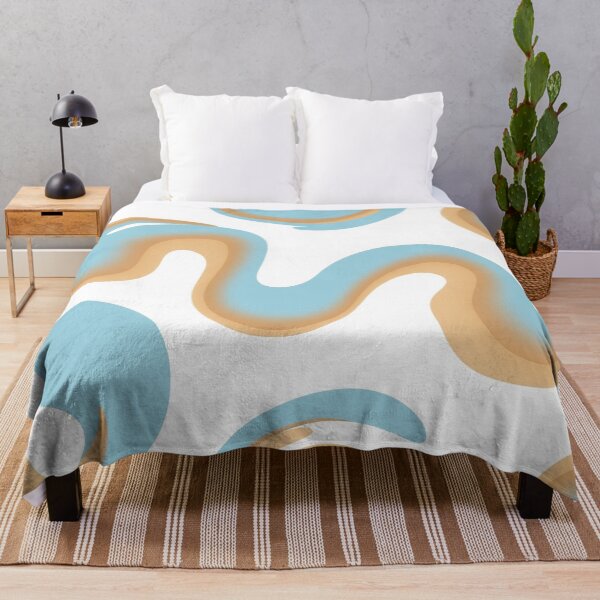 Item preview, Soft Blue and Tan Fluid Shape Pattern designed and sold by Owcomm.