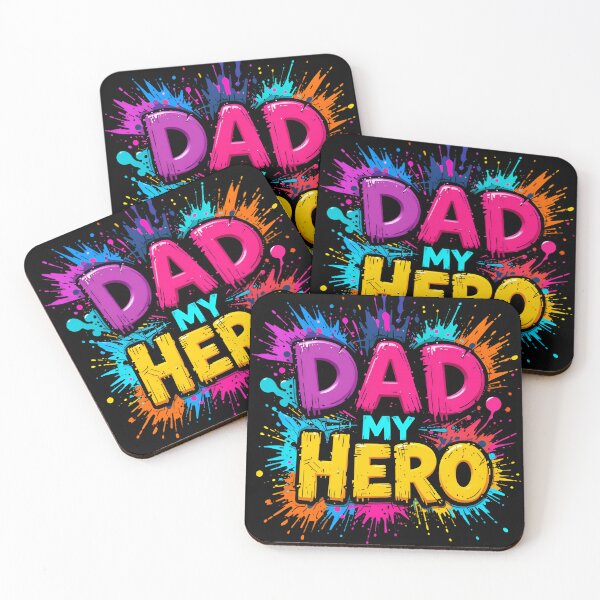 Item preview, Dad of Steel Typography with Color Splash designed and sold by BrushRushX.
