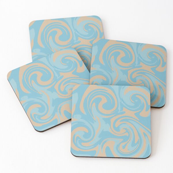 Item preview, Aqua and Tan Artistic Swirl Pattern designed and sold by Owcomm.