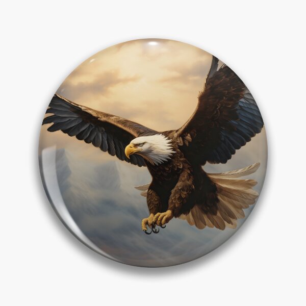Artikelvorschau, Sky's Sovereign: A Majestic Eagle's Commanding Flight entworfen und verkauft von DrawnThreads.