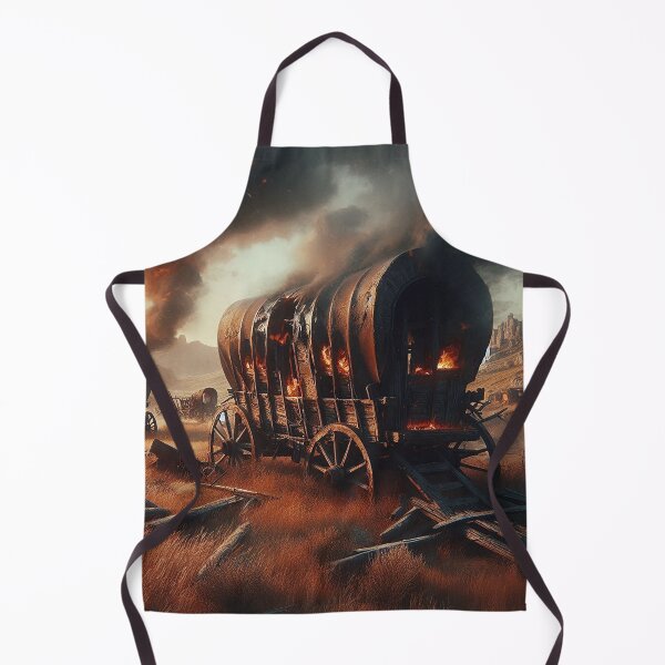 Item preview, Wagons Burn on the Indian Plains of the Wild West designed and sold by nikkolaus.