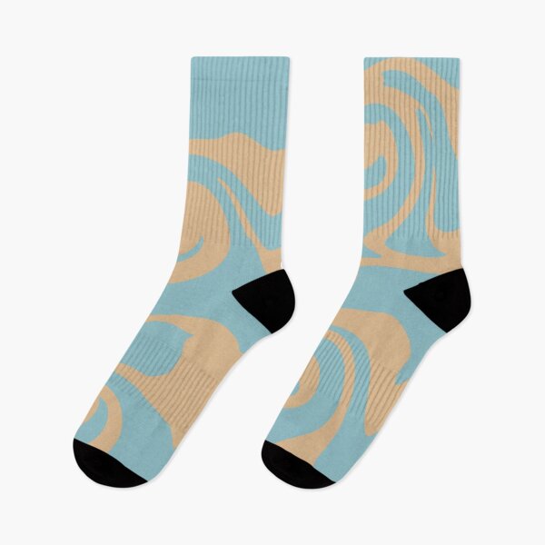 Item preview, Aqua and Tan Swirls Pattern designed and sold by Owcomm.