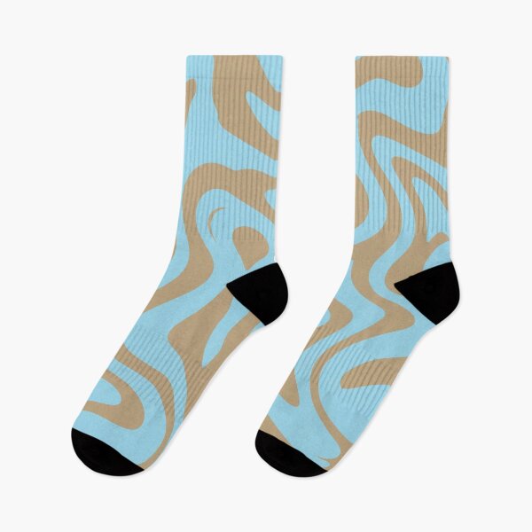 Item preview,  Sky Blue and Tan Liquid Ripple Pattern designed and sold by Owcomm.