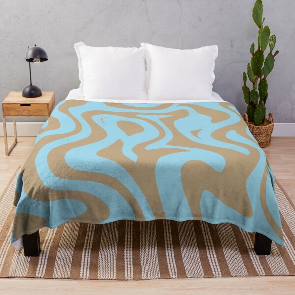 Item preview,  Sky Blue and Tan Liquid Ripple Pattern designed and sold by Owcomm.