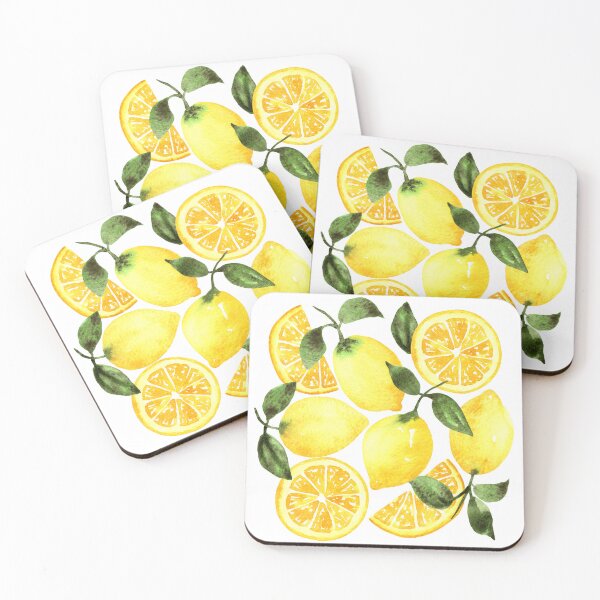 Item preview, Lemons and Lemon Slices in Watercolor designed and sold by andrebalest.art.