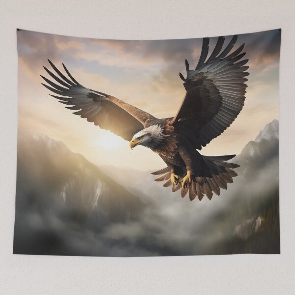 Item preview, Flight of Freedom: A Majestic Eagle's Soaring Wings designed and sold by DrawnThreads.