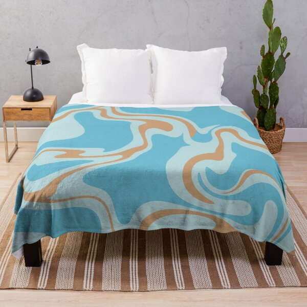 Item preview, Light Blue and Tan Liquid Ripple Pattern designed and sold by Owcomm.