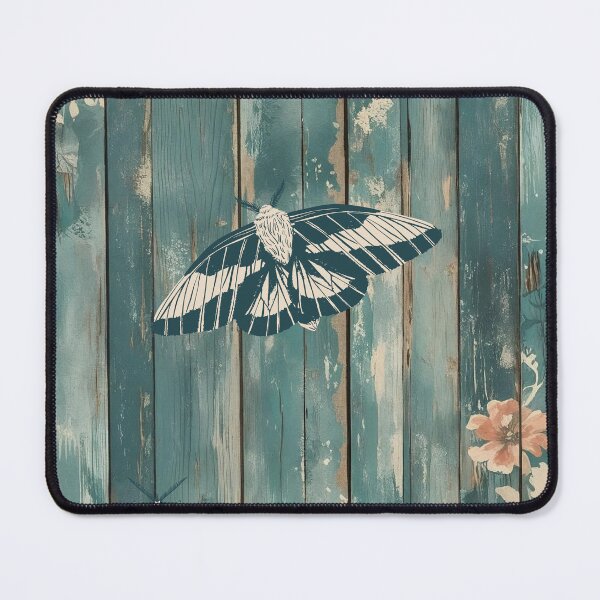 Item preview, Vintage Beach Shack Tee – Aged Wood and Moth Illustration designed and sold by TheMysticNook.